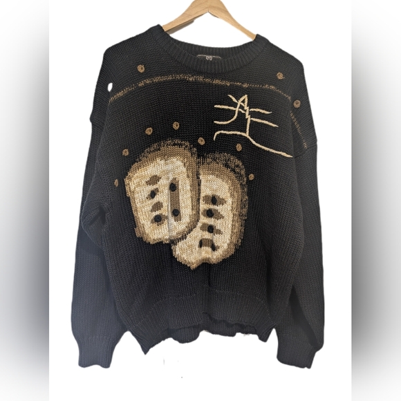 Givenchy Other - Vintage Givenchy Monsieur 1980s Wool-Blend Luxury Logo Sweater -L-